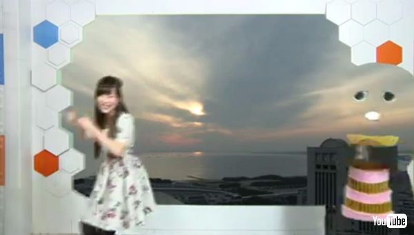 ガチャピンさんがお天気番組でスケスケになって消える放送事故（？）が発生