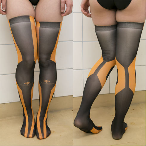 水中ニーソニーソ「ライン・オレンジ」