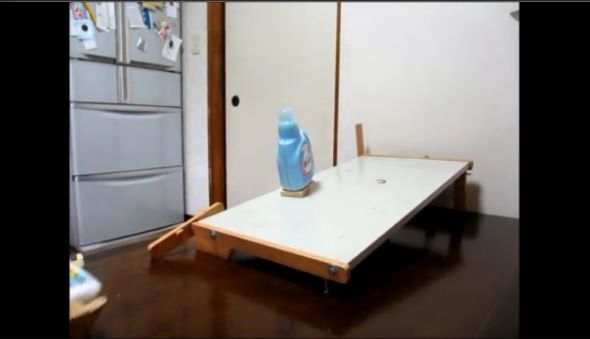 液体洗剤の二足歩行競争