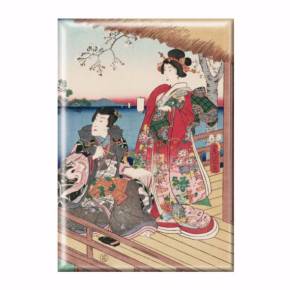 国芳国貞マグネット 歌川国芳根付