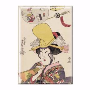 国芳国貞マグネット 歌川国芳根付