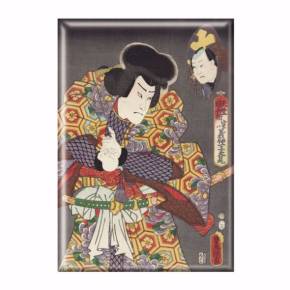 国芳国貞マグネット 歌川国芳根付