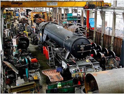 復元中のフライング・スコッツマン