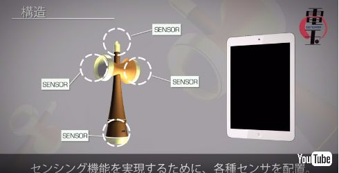 家にいながら離れた人と対戦できるIoTけん玉「電玉」