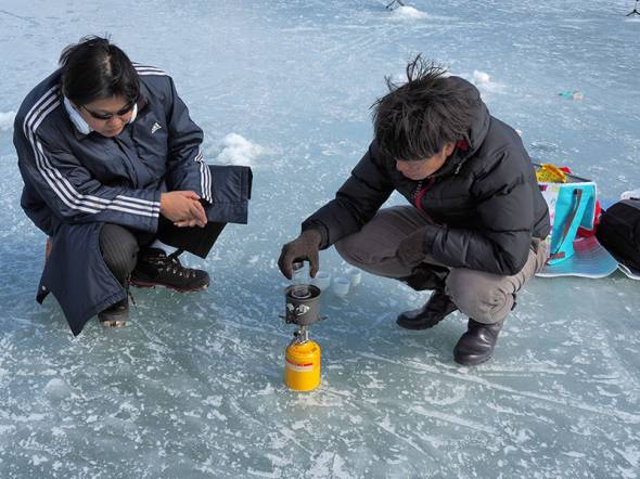 「釣れますか？」arrowsでワカサギ釣り