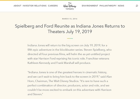 ディズニー公式「インディ・ジョーンズ」最新作