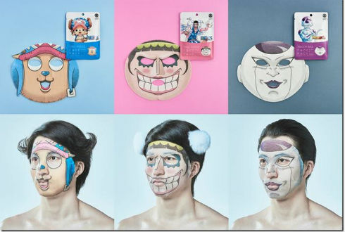 ワンピースとドラゴンボールがフェイスパックに