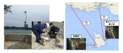 ウサギ島でWiFi試験