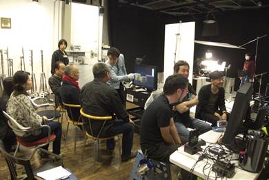 スタジオ撮影風景