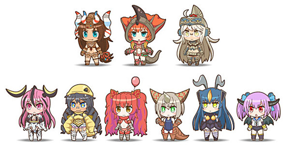 怪獣娘たちがSDキャラとなってさらにかわいく