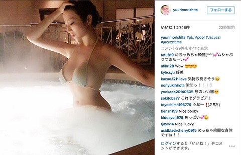 森下悠里さんが神々しい写真を投稿