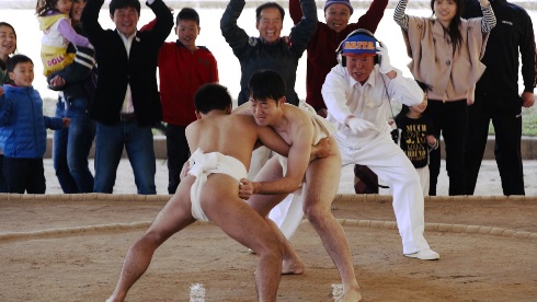 石場相撲大会行司