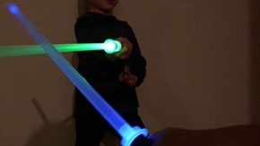 ホースでライトセーバー