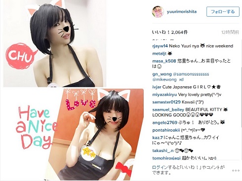 セクシーキャット姿の森下悠里