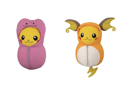 寝袋ピカチュウ コレクションぬいぐるみ ⭐︎⭐︎ルカリオねぶくろジッパー付き ポケモン』寝袋に入ったピカチュウのぬいぐるみが2種のサイズで