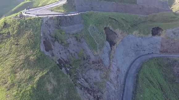 ラピュタの道崩落