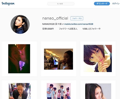 菜々緒InstagramTOP