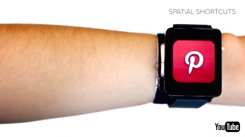 皮膚で操作する「Skin Track」