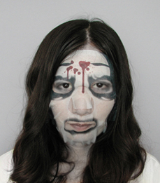 貞子伽椰子なりきりフェイスパック