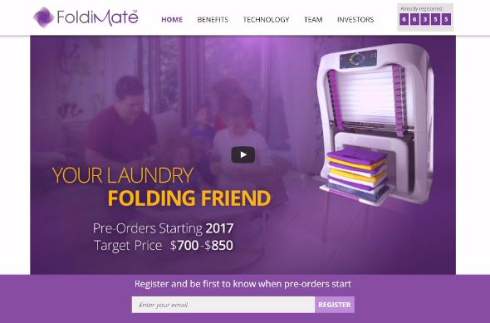 洗濯物たたみマシンFoldiMate