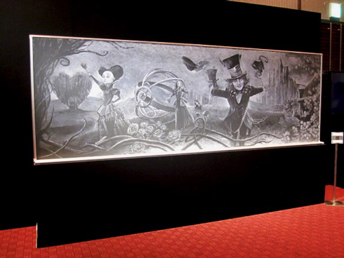 「アリス・イン・ワンダーランド／時間の旅」 れなれな 黒板アート