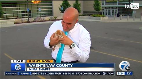 ？？？「ニャーン」　ニュース中継に謎の声が入り込む