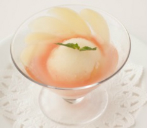 桃太郎のピーチシャーベット 桃の果実入り