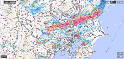 関東 豪雨 雹