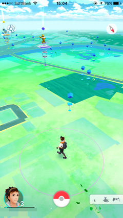 ポケモンGOプレイ画面