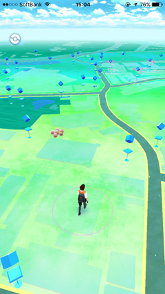 ポケモンGOプレイ画面