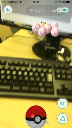 ポケモンGOプレイ画面