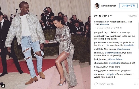 カニエ・ウェストとキム・カーダシアン夫妻