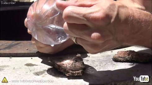 フリーザーバッグ火起こし