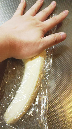 バナナをつぶす