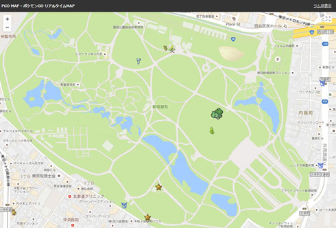 PokemonGO リアルタイムMAP
