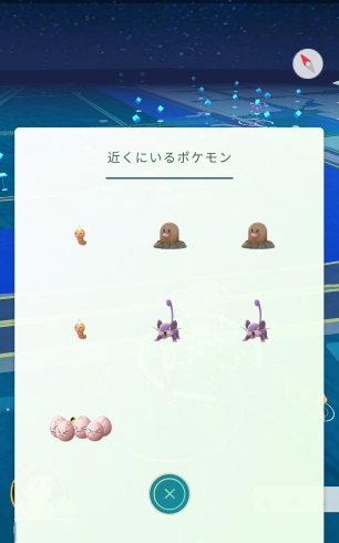 近くにいるポケモン
