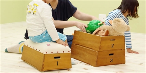 倉敷帆布　とび箱型小物入れ