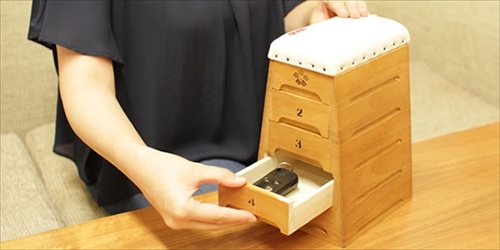 倉敷帆布　とび箱型小物入れ