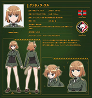 姉御肌の502部隊隊長グンドュラ・ラル（公式サイトより）