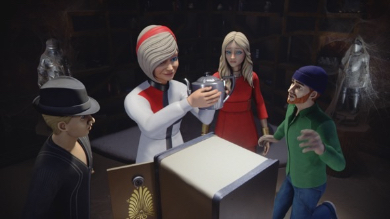 ペネロープとシルビアのお茶の時間に2人組の泥棒が乱入