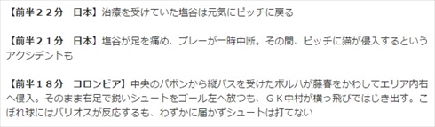 五輪サッカー猫乱入