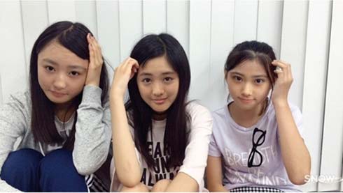 福原遥 まいんちゃん ブログ 顔交換 3人