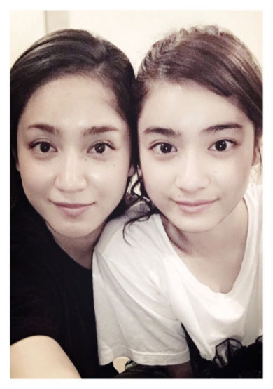 顔交換した平愛梨＆祐奈姉妹