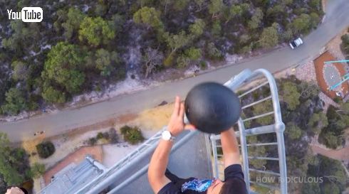 スイカ 落下 ラインエックス LINE-X 実験