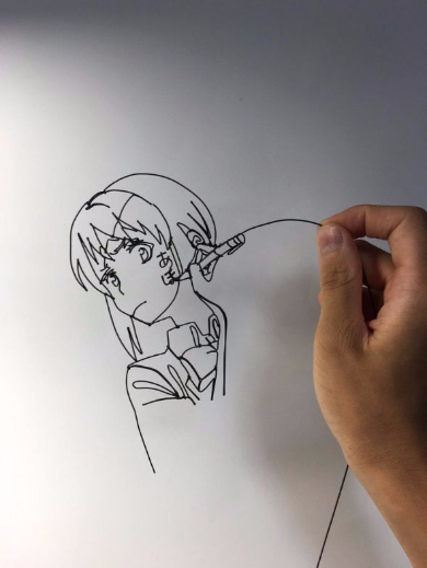 君の名は。 針金 アート 三葉