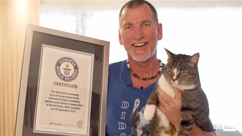 1分間に最も多く芸ができる猫がギネス認定