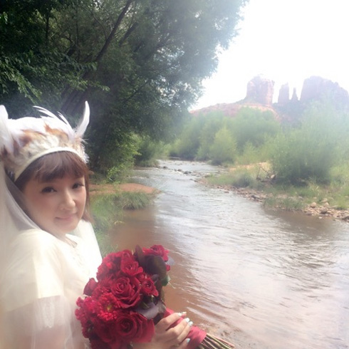 千秋 セドナ 結婚式 ウエディングドレス アップ