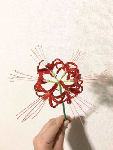 ガラス 彼岸花 つのだ アート