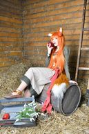 美しすぎるロシア人コスプレイヤーのメイドカフェ