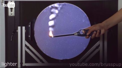 実験 動画 シュリーレン 空気